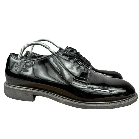Bates Dress Shoes Men\'s 11 D Patent Leather Vibram Soles
